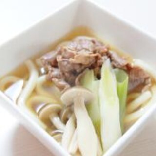 簡単肉うどん